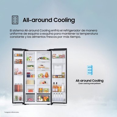REFRIGERADORA SAMSUNG SIDE BY SIDE 560L BLACK RS57DG4100B4PE - 10