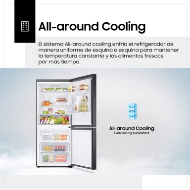REFRIGERADORA SAMSUNG BOTTOM FREEZER 409L BLACK C/DISP. RB45DG6300B1PE - 5