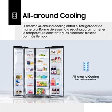 REFRIGERADORA SAMSUNG BLACK SIDE BY SIDE SPACE MAX 602 L RS60T5200B1/PE - 9