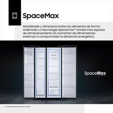 REFRIGERADORA SAMSUNG BLACK SIDE BY SIDE SPACE MAX 602 L RS60T5200B1/PE - 10