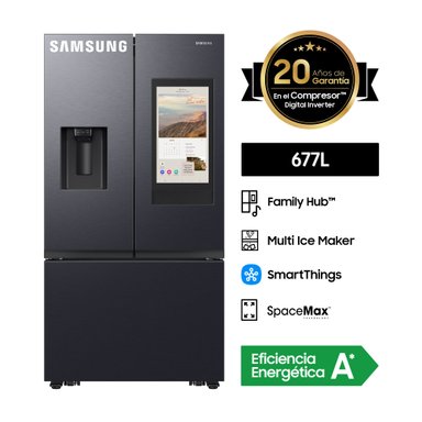REFRIGERADORA SAMSUNG FRENCH DOOR FAMILY HUB 677L BLACK RF32CG5910B1PE - 3