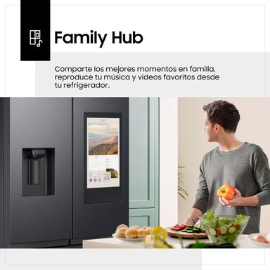 REFRIGERADORA SAMSUNG FRENCH DOOR FAMILY HUB 677L BLACK RF32CG5910B1PE - 6