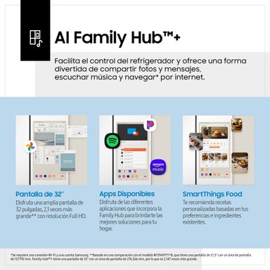 REFRIGERADORA SAMSUNG FDR FAMILY HUB AI 699L WHITE RF29DB995012PE - 8