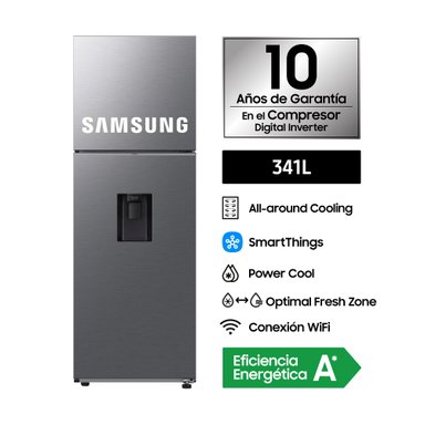 REFRIGERADORA SAMSUNG TOP MOUNT FREEZER 341L SILVER C/DISP. RT35DG5720S9PE - 3