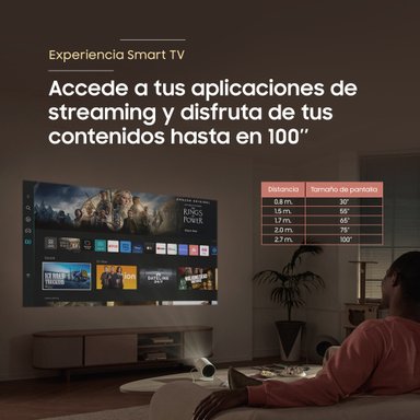 PROYECTOR PORTÁTIL SAMSUNG THE FREESTYLE 2DA GEN CLOUD WHITE SP-LFF3CLAXXPE - 9