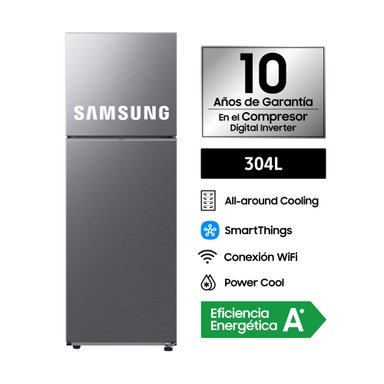REFRIGERADORA SAMSUNG TOP MOUNT FREEZER 304L SILVER S/DISP. RT31DG5120S9PE - 3
