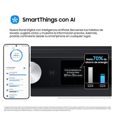 LAVASECA SAMSUNG BESPOKE AI 12KG/8KG CON AUTODISPENSER BLACK WD12FG6B94BBPE - 7