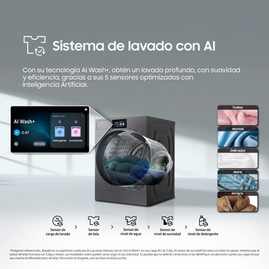 Lavadora Samsung Bespoke AI 25Kg Gray WF90F25ADSPE - 9