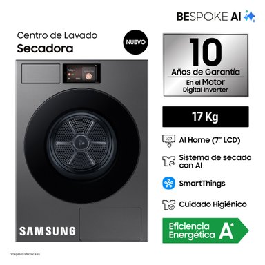 Secadora Samsung Bespoke AI 17 kg Acero oscuro DV90F17CDSPE - 3