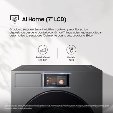 Secadora Samsung Bespoke AI 17 kg Acero oscuro DV90F17CDSPE - 9