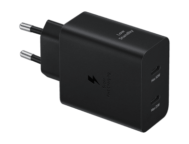 CARGADOR SAMSUNG TRAVEL ADAPTER DUO CON CABLE BLACK EP-T5020XBEGWW - 1