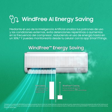 AIRE ACONDICIONADO SAMSUNG 12,000BTU/HR BESPOKE AI WINDFREE AR70F12D1EW/PE - 9