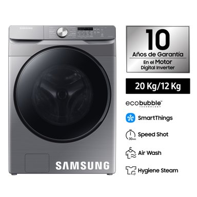 LAVASECA SAMSUNG SMART INVERTER 20KG/12KG SILVER WD20T6000GP/PE - 1
