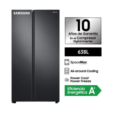 REFRIGERADORA SAMSUNG SIDE BY SIDE BLACK RS64T5B00B1/PE - 2