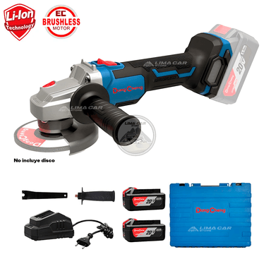 AMOLADORA ESMERIL ANGULAR DONG CHENG DCSM03-125FK 20 V 5Ah Maleta Profesional