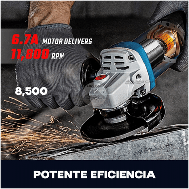 AMOLADORA ESMERIL ANGULAR DONG CHENG DCSM03-125FK 20 V 5Ah Maleta Profesional - 2