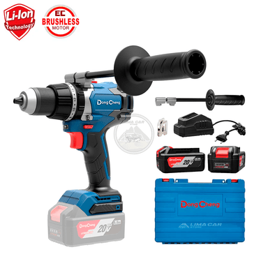 TALADRO DONG CHENG PERCUTOR ATORNILLADOR DCJZ03-13FK 5AH MALETA PRO 20V