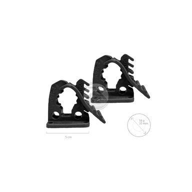 SET 2 ABRAZADERAS QUICK FIST MINI 16-35MM SUJETADOR HACHA LAMPA - 3