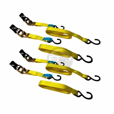 SET 4 CINTAS CORREA UYUSTOOLS DE AMARRE TRINQUETE 4.5M CARGA PESADA - 3
