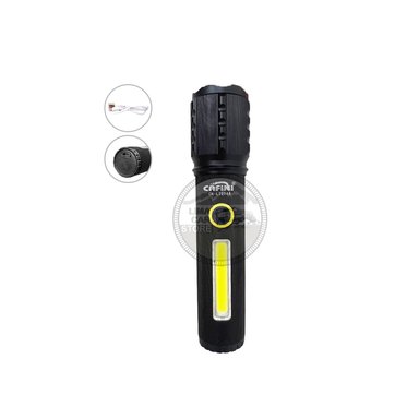 LINTERNA TÁCTICA CAFINI L7214A DE MANO LED BOLSILLO CON ZOOM RECARGABLE USB