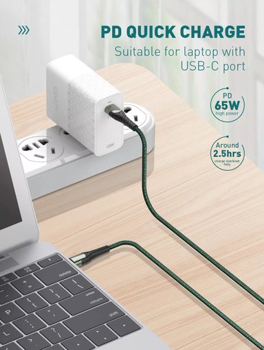 CABLE CARGADOR LDNIO TIPO C 2 METROS LAPTOP MACBOOK HUAWEI LC102 - 2