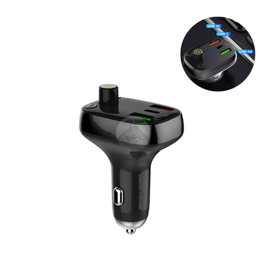 CARGADOR LDNIO TRANSMISOR FM BLUETOOTH 5.0 RADIO DE AUTO Q.C PD C704Q - 3