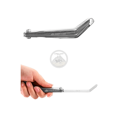 CALIBRADOR TOOLTECH DE BUJIA CURVO 16 LÁMINAS GAUGE MM - 2
