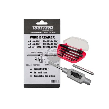 EXTRACTOR TOOLTECH DE TORNILLO 7 UNIDADES QUITA PERNO BROCA ROTO 3-25MM