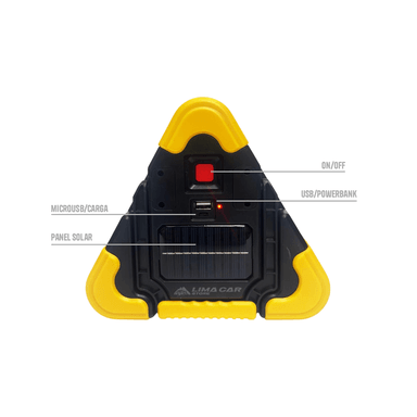 TRIÁNGULO MOAB DE SEGURIDAD EMERGENCIA LED CON LINTERNA POTENTE - 3