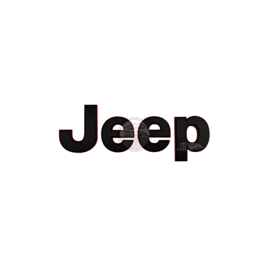 EMBLEMA JEEP NEGRO ROJO GRANDE GRAND CHEROKEE WRANGLER