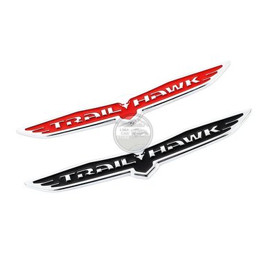 LOGO EMBLEMA JEEP TRAILHAWK ROJO CHEROKEE RENEGADE GRANDE