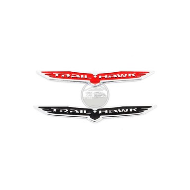 LOGO EMBLEMA JEEP TRAILHAWK ROJO CHEROKEE RENEGADE PEQUEÑO