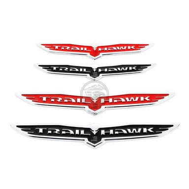 LOGO EMBLEMA JEEP TRAILHAWK ROJO CHEROKEE RENEGADE PEQUEÑO - 4