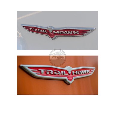 LOGO EMBLEMA JEEP TRAILHAWK ROJO CHEROKEE RENEGADE PEQUEÑO - 5