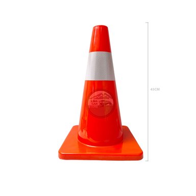CONO DE EMERGENCIA MOAB 45 CM SEGURIDAD VIAL CINTA REFLECTIVA PVC - 2