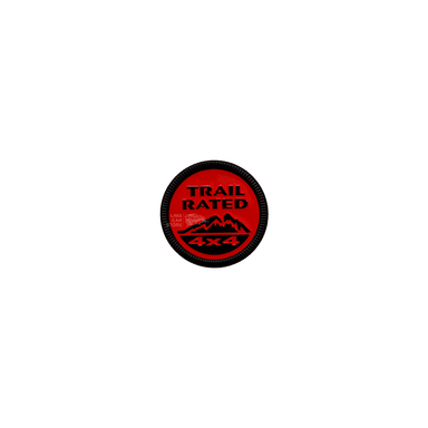 LOGO EMBLEMA JEEP TRAIL RATED ROJO-NEGRO GRAND CHEROKEE