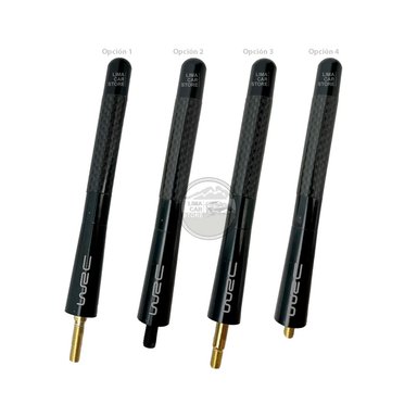 ANTENA RADIO FM 12CM UNIVERSAL FIBRA DE CARBONO ADAPTADORES - 2