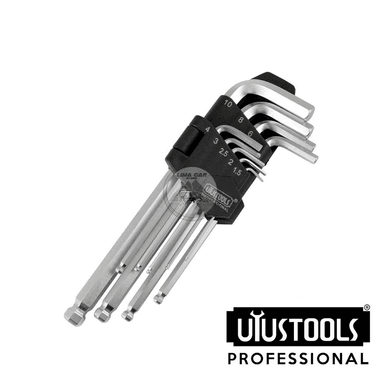 SET LLAVES ALLEN 9 PIEZAS HEX EN L 1.5-10MM MEDIANO UYUSTOOLS