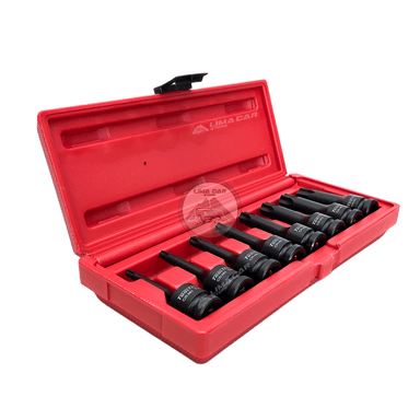 SET DADOS TOOLTECH 8 PIEZAS LARGOS TORX IMPACTO 1/2 T30-T80 TAIWAN