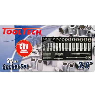 SET MALETA TOOLTECH 35 PIEZAS DADOS 3/8 NO STANLEY TRUPPER