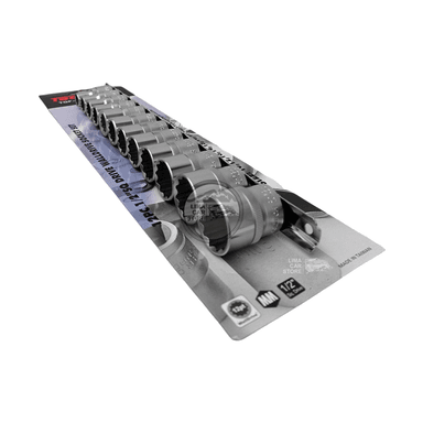 SET DADOS TOOLTECH 12 PIEZAS RIEL 1/2 POLIGONAL 10-24MM NO STANLEY