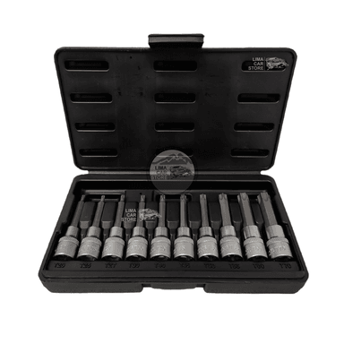 SET MALETA TOOLTECH DE 10 DADOS TORX 9CM (T20-T70) TAIWAN