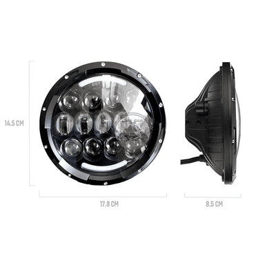 FARO LED 7” 210W CHIP OSRAM DISCO - 2