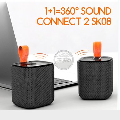 PARLANTE BLUETOOTH PORTATIL BASS 360° BOCINA AUX USB SD - 1