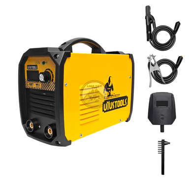 MÁQUINA SOLDAR UYUSTOOLS INVERTER 200AMP 220V PROFESIONAL CON HERRAMIENTAS