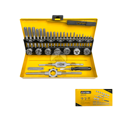 SET TARRAJAS UYUSTOOLS 32 PIEZAS COMPLETO MACHUELOS M3- M12 ACERO