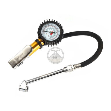 INFLADOR MANOMETRO MEDIDOR DE PRESION NEUMATICO 220PSI