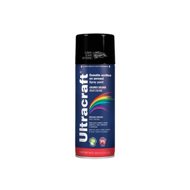SPRAY PINTURA NEGRO MATE 400ML MADERA METAL PLASTICO
