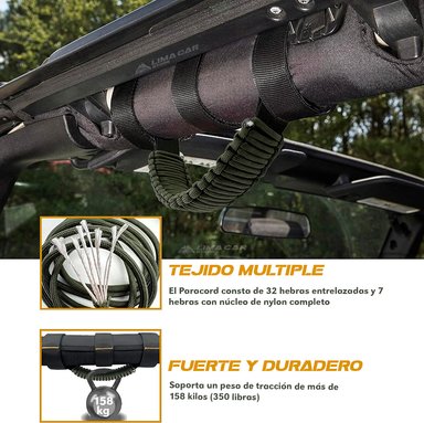 SET 2 ASAS AGARRADERAS JEEP WRANGLER JAULA ANTIVUELCO