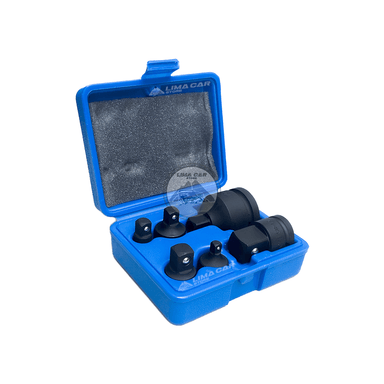 SET MALETA TOOLTECH 6 DADOS DE ADAPTADORES IMPACTO REDUCTOR 1/4' 3/8' 1/2' Y 3/4'